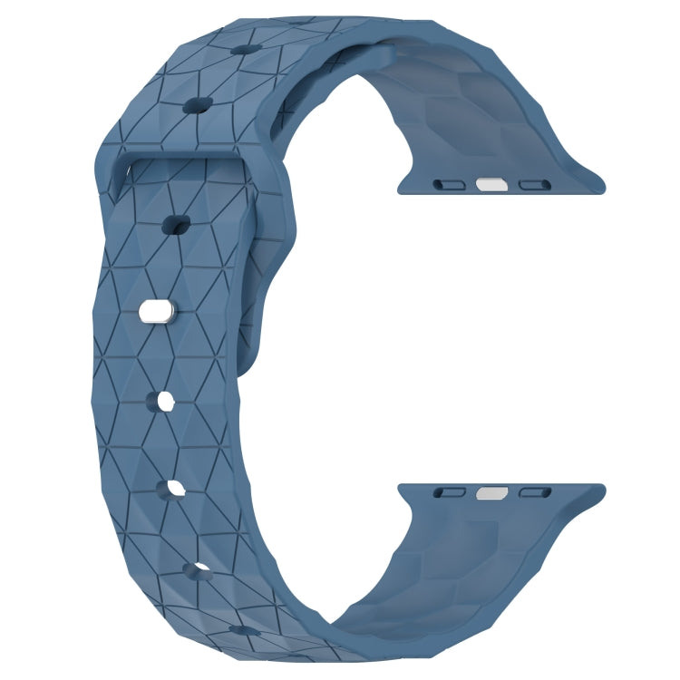 Football Texture Silicone Watch Band For Apple Watch 4 40mm(Blue) - Watch Bands by PMC Jewellery | Online Shopping South Africa | PMC Jewellery