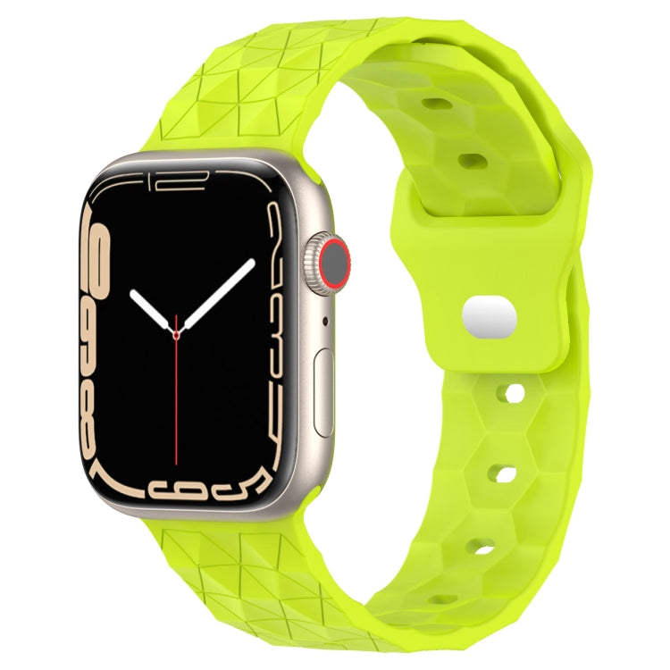 Football Texture Silicone Watch Band For Apple Watch 3 42mm(Limes Green) - Watch Bands by PMC Jewellery | Online Shopping South Africa | PMC Jewellery