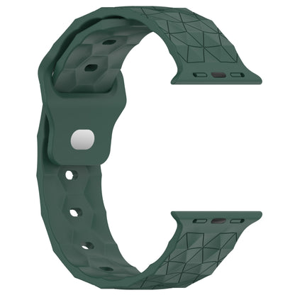 Football Texture Silicone Watch Band For Apple Watch 42mm(Pine Green) - Watch Bands by PMC Jewellery | Online Shopping South Africa | PMC Jewellery