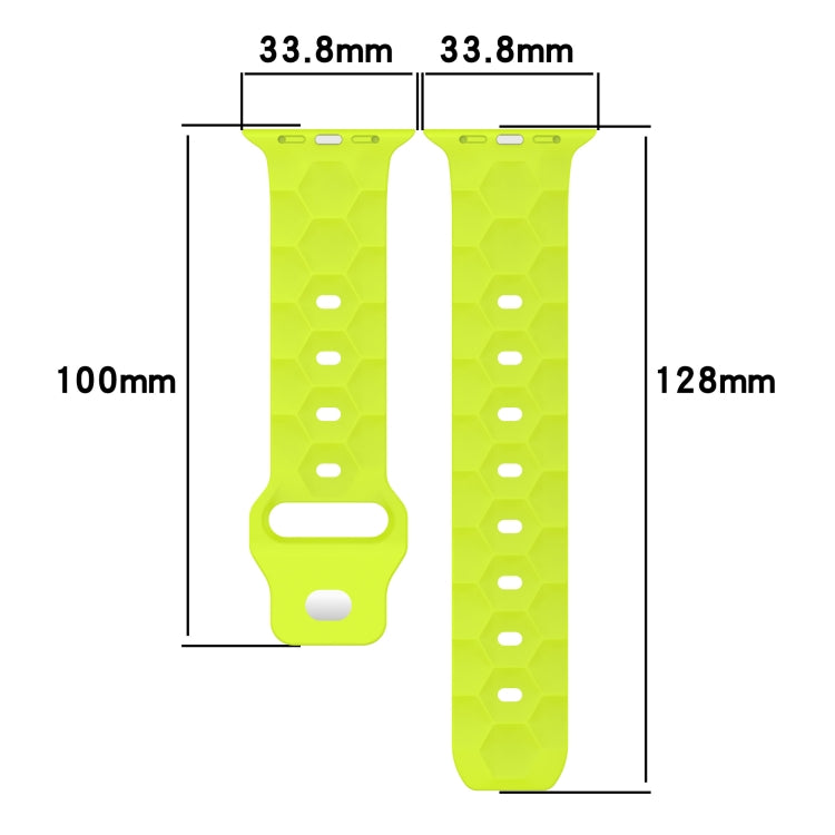 Football Texture Silicone Watch Band For Apple Watch 2 38mm(White) - Watch Bands by PMC Jewellery | Online Shopping South Africa | PMC Jewellery