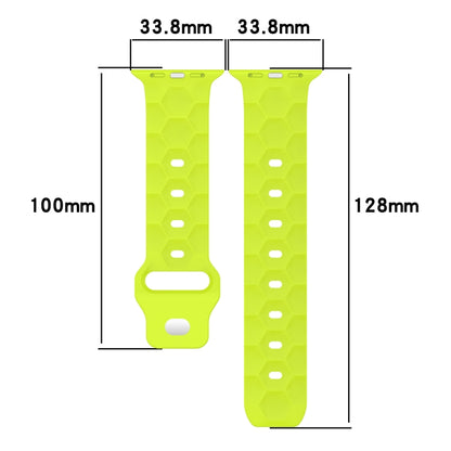 Football Texture Silicone Watch Band For Apple Watch 6 40mm(Yellow) - Watch Bands by PMC Jewellery | Online Shopping South Africa | PMC Jewellery