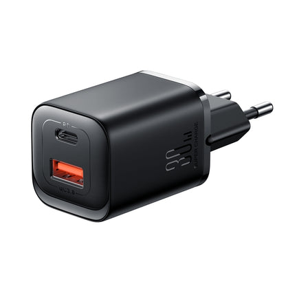 JOYROOM TCF08 30W USB+USB-C / Type-C Dual Port Charger, Plug:EU Plug(Black) - USB Charger by JOYROOM | Online Shopping South Africa | PMC Jewellery