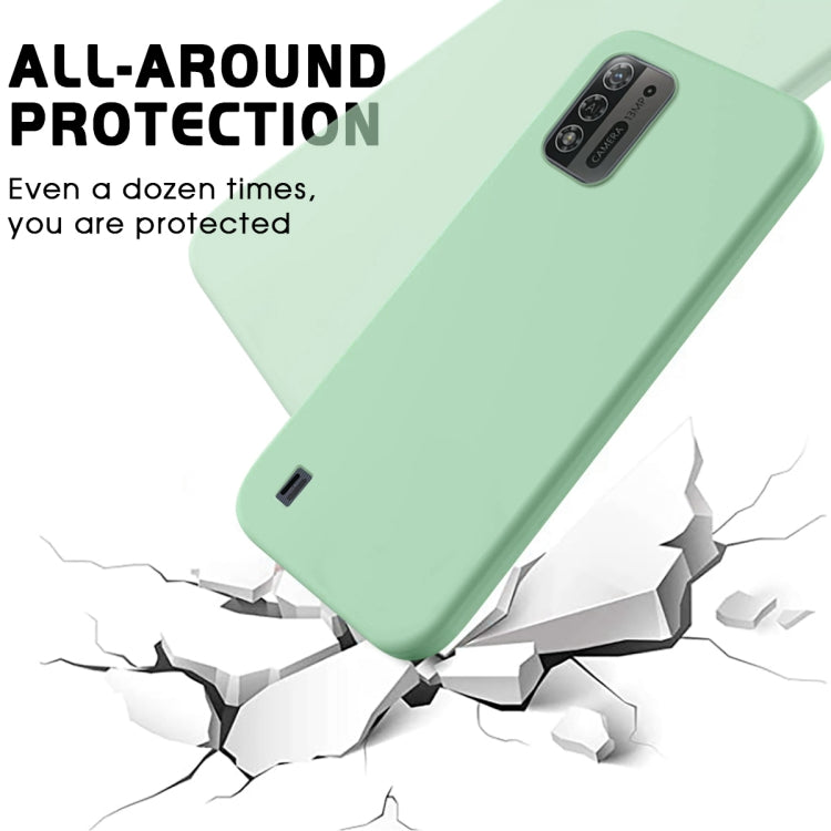 For ZTE Blade A52 Lite Pure Color Liquid Silicone Shockproof Phone Case(Green) - ZTE Cases by PMC Jewellery | Online Shopping South Africa | PMC Jewellery