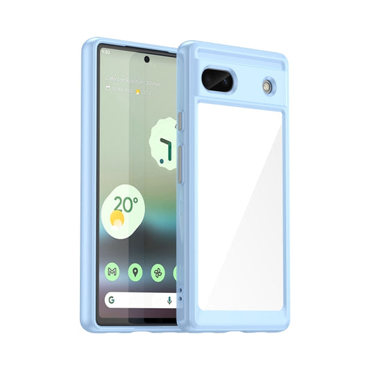 For Google Pixel 6A Colorful Series Acrylic + TPU Phone Case(Blue) - Google Cases by PMC Jewellery | Online Shopping South Africa | PMC Jewellery