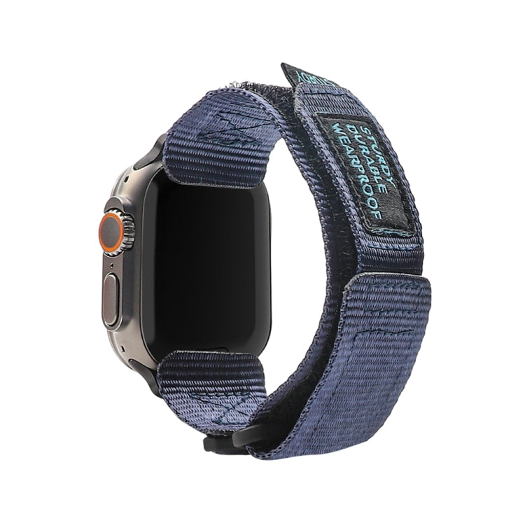 Nylon Two Section Watch Band For Apple Watch SE 2022 40mm(Blue) - Watch Bands by PMC Jewellery | Online Shopping South Africa | PMC Jewellery