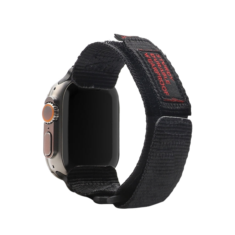 Nylon Two Section Watch Band For Apple Watch 3 42mm(Black) - Watch Bands by PMC Jewellery | Online Shopping South Africa | PMC Jewellery