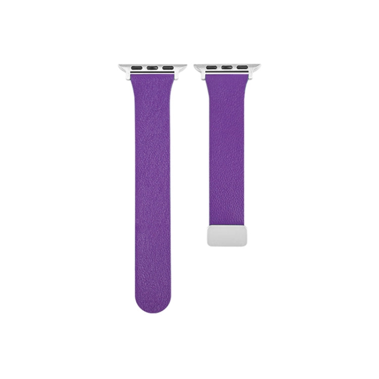 Sheepskin Texture Magnetic Folding Buckle Watch Band For Apple Watch 6 40mm(Purple) - Watch Bands by PMC Jewellery | Online Shopping South Africa | PMC Jewellery