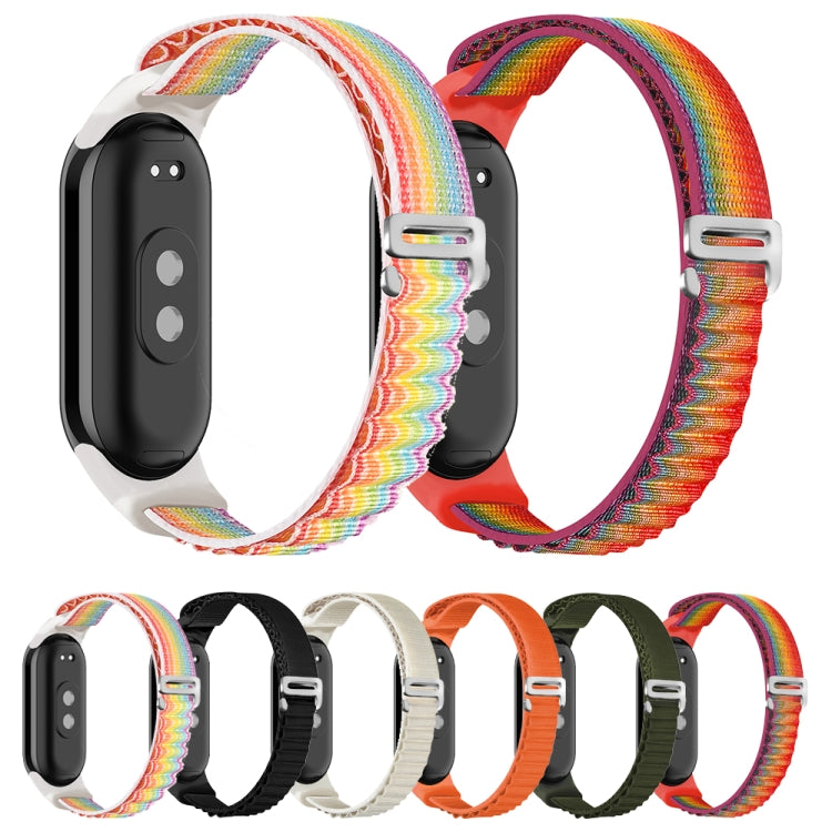 For Xiaomi Mi Band 8 Loop Nylon Watch Band(Rainbow Color) - Watch Bands by PMC TechLife | Online Shopping South Africa | PMC TechLife