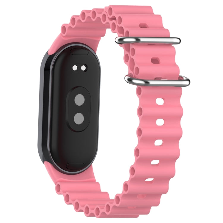 For Xiaomi Mi Band 8 Ocean Silicone Watch Band(Pink) - Watch Bands by PMC TechLife | Online Shopping South Africa | PMC TechLife