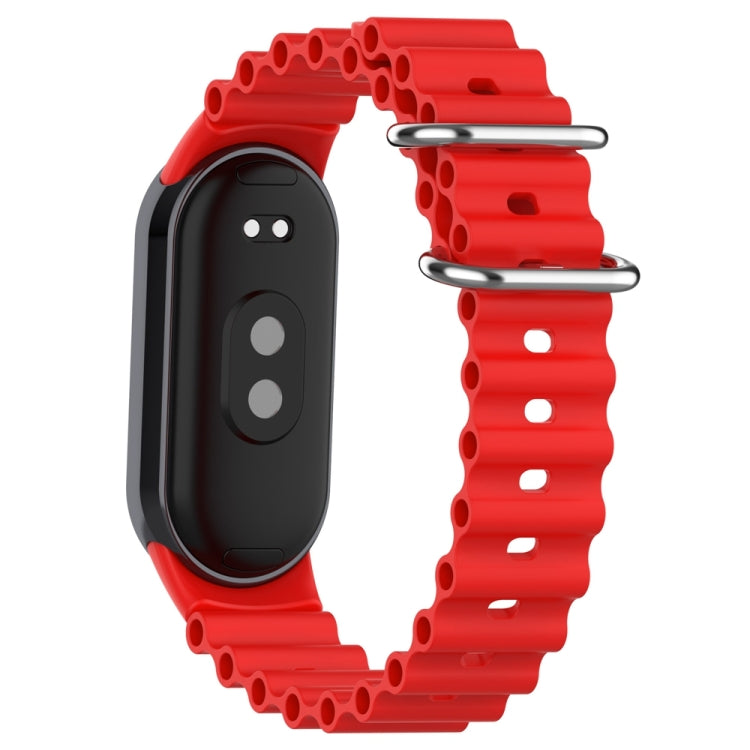 For Xiaomi Mi Band 8 Ocean Silicone Watch Band(Red) - Watch Bands by PMC TechLife | Online Shopping South Africa | PMC TechLife