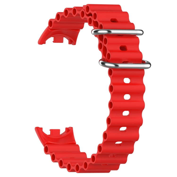 For Xiaomi Mi Band 8 Ocean Silicone Watch Band(Red) - Watch Bands by PMC TechLife | Online Shopping South Africa | PMC TechLife