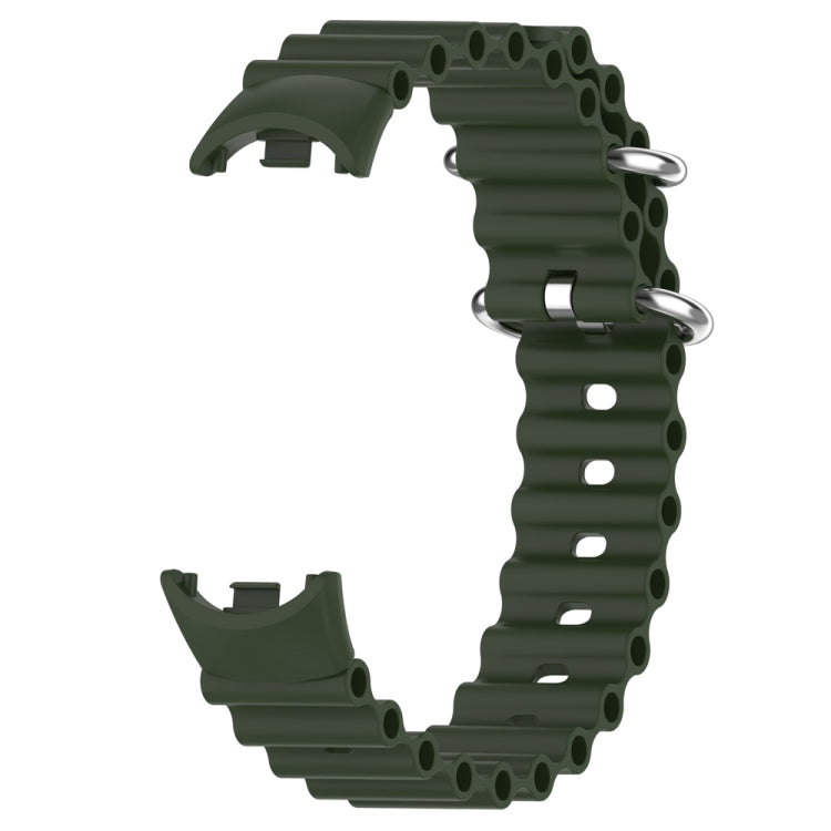 For Xiaomi Mi Band 8 Ocean Silicone Watch Band(Green) - Watch Bands by PMC TechLife | Online Shopping South Africa | PMC TechLife