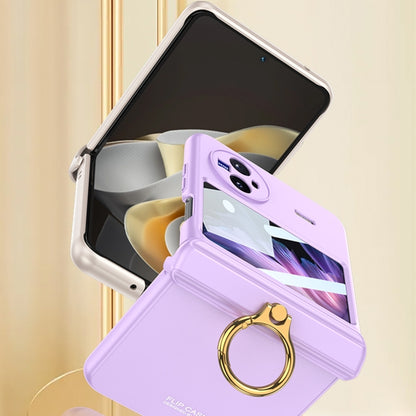 For vivo X Flip GKK Hinged Flip Phone Case with Ring Holder(Purple) - vivo Cases by GKK | Online Shopping South Africa | PMC Jewellery