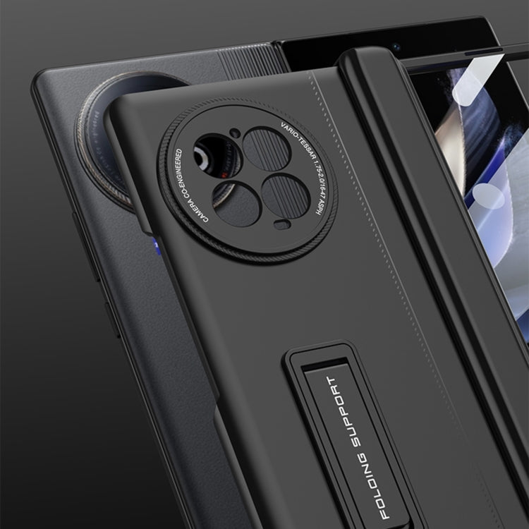 For vivo X Fold2 GKK Integrated Fold Hinge Full Coverage Phone Case with Holder(Black) - vivo Cases by GKK | Online Shopping South Africa | PMC Jewellery