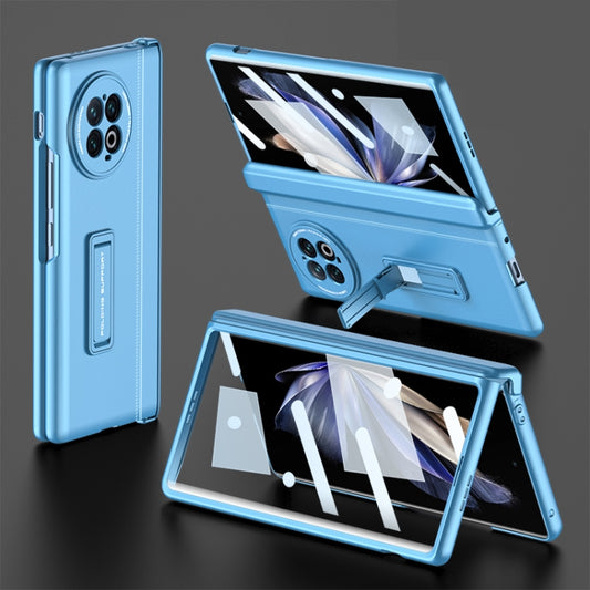 For vivo X Fold2 GKK Integrated Fold Hinge Full Coverage Phone Case with Holder(Blue) - vivo Cases by GKK | Online Shopping South Africa | PMC Jewellery