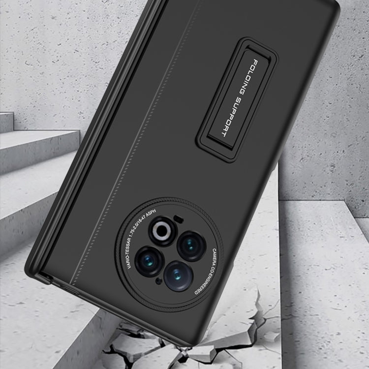 For vivo X Fold2 GKK Integrated Fold Hinge Full Coverage Phone Case with Holder(Blue) - vivo Cases by GKK | Online Shopping South Africa | PMC Jewellery