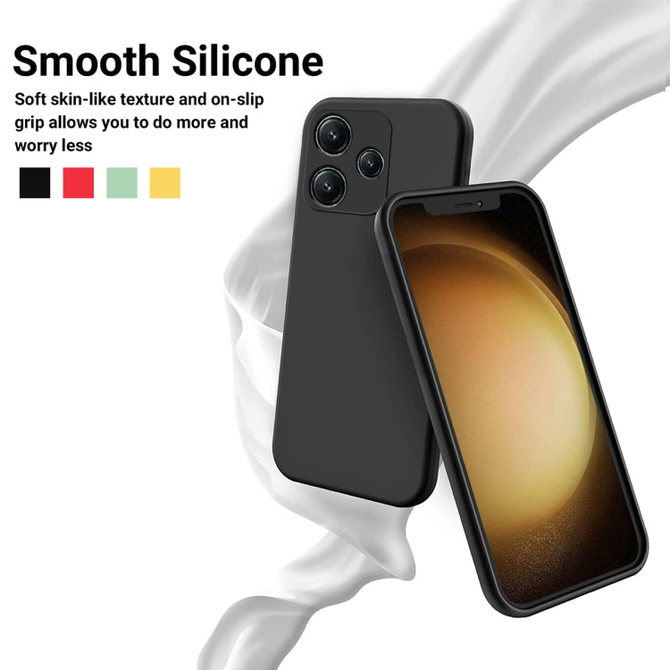 For Xiaomi Redmi 12 5G / Note 12R Pure Color Liquid Silicone Shockproof Phone Case(Black) - Xiaomi Cases by PMC TechLife | Online Shopping South Africa | PMC TechLife | Buy Now Pay Later Mobicred