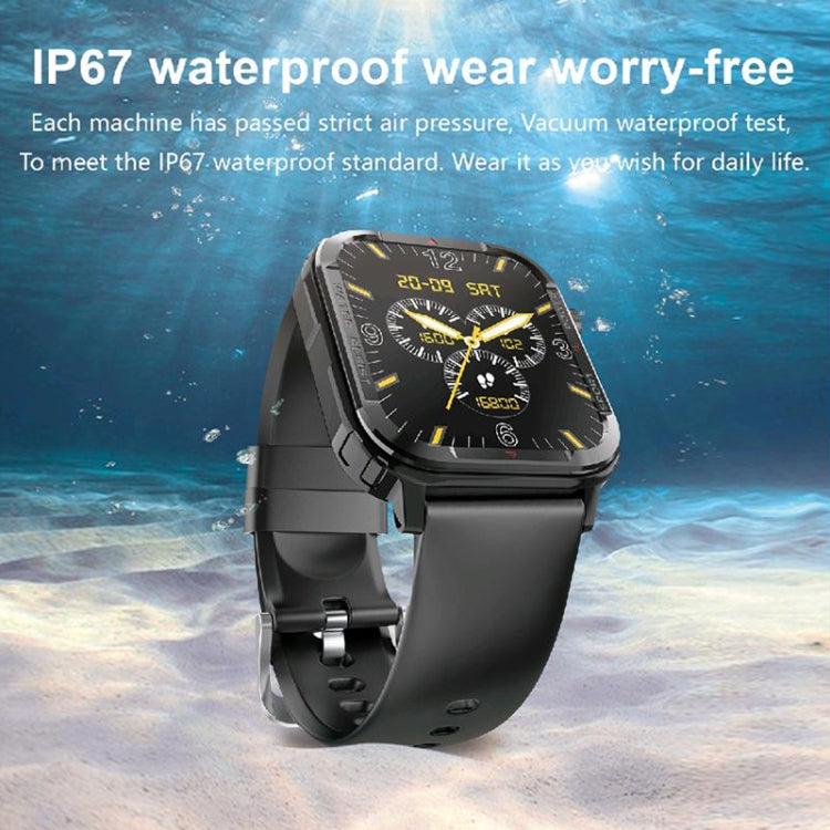 G96 1.85 inch HD Square Screen Rugged Smart Watch Support Bluetooth Calling/Heart Rate Monitoring/Blood Oxygen Monitoring(Grey) - Smart Watches by PMC Jewellery | Online Shopping South Africa | PMC Jewellery