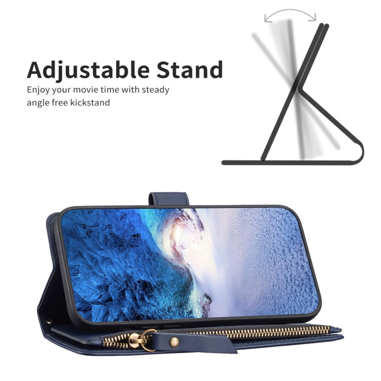 For Xiaomi Redmi Note 12 Pro 9 Card Slots Zipper Wallet Leather Flip Phone Case(Blue) - free shipping - PMC TechLife - Order now!