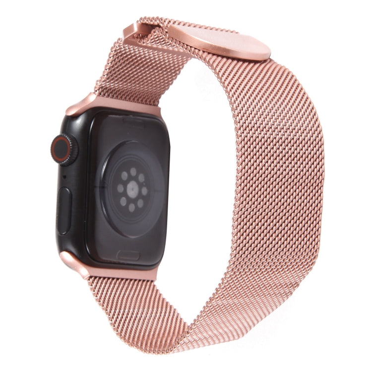 For Apple Watch Ultra 49mm Milanese Metal Magnetic Watch Band(Pink) - Watch Bands by PMC Jewellery | Online Shopping South Africa | PMC Jewellery