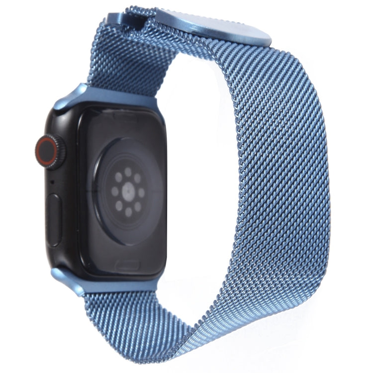 For Apple Watch 8 41mm Milanese Metal Magnetic Watch Band(Blue) - Watch Bands by PMC Jewellery | Online Shopping South Africa | PMC Jewellery