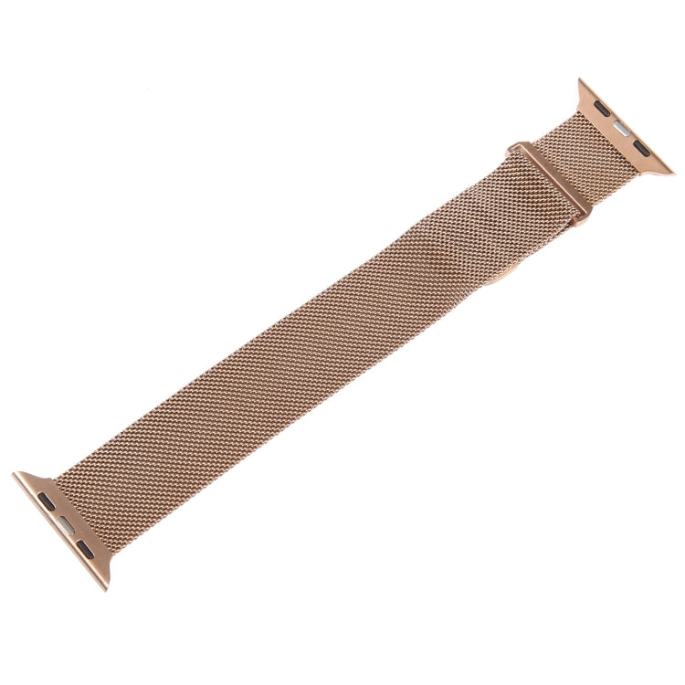 For Apple Watch 8 45mm Milanese Metal Magnetic Watch Band(Rose Gold) - Watch Bands by PMC Jewellery | Online Shopping South Africa | PMC Jewellery