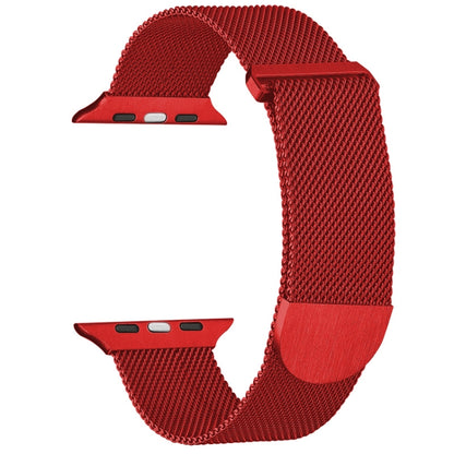 For Apple Watch 7 41mm Milanese Metal Magnetic Watch Band(Red) - Watch Bands by PMC Jewellery | Online Shopping South Africa | PMC Jewellery