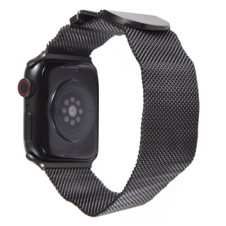 For Apple Watch 7 41mm Milanese Metal Magnetic Watch Band(Black) - Watch Bands by PMC Jewellery | Online Shopping South Africa | PMC Jewellery