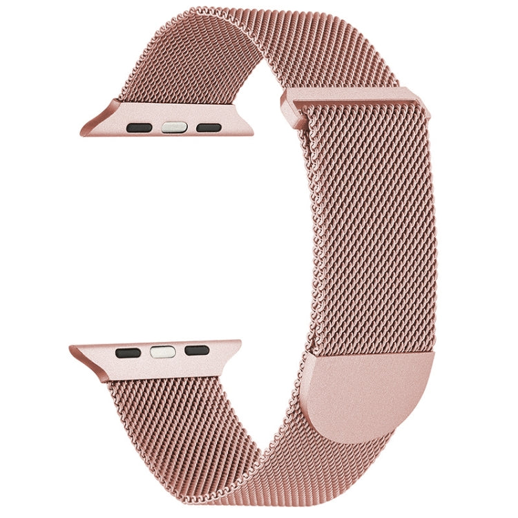 For Apple Watch 7 45mm Milanese Metal Magnetic Watch Band(Pink) - Watch Bands by PMC Jewellery | Online Shopping South Africa | PMC Jewellery