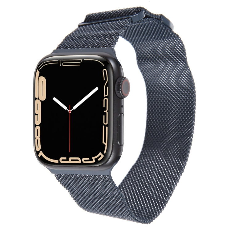 For Apple Watch SE 44mm Milanese Metal Magnetic Watch Band(Midnight Blue) - Watch Bands by PMC Jewellery | Online Shopping South Africa | PMC Jewellery