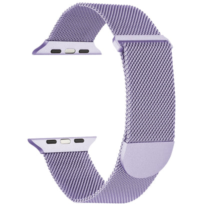 For Apple Watch SE 44mm Milanese Metal Magnetic Watch Band(Lavender Purple) - Watch Bands by PMC Jewellery | Online Shopping South Africa | PMC Jewellery