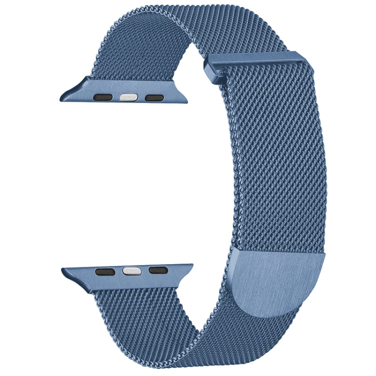 For Apple Watch 3 38mm Milanese Metal Magnetic Watch Band(Blue) - Watch Bands by PMC Jewellery | Online Shopping South Africa | PMC Jewellery