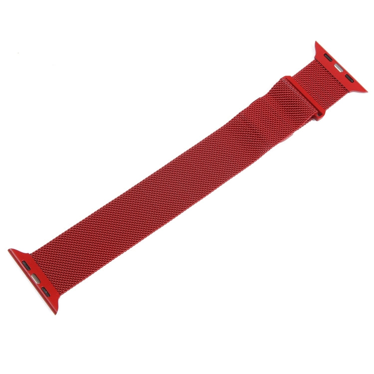 For Apple Watch 2 42mm Milanese Metal Magnetic Watch Band(Red) - Watch Bands by PMC Jewellery | Online Shopping South Africa | PMC Jewellery