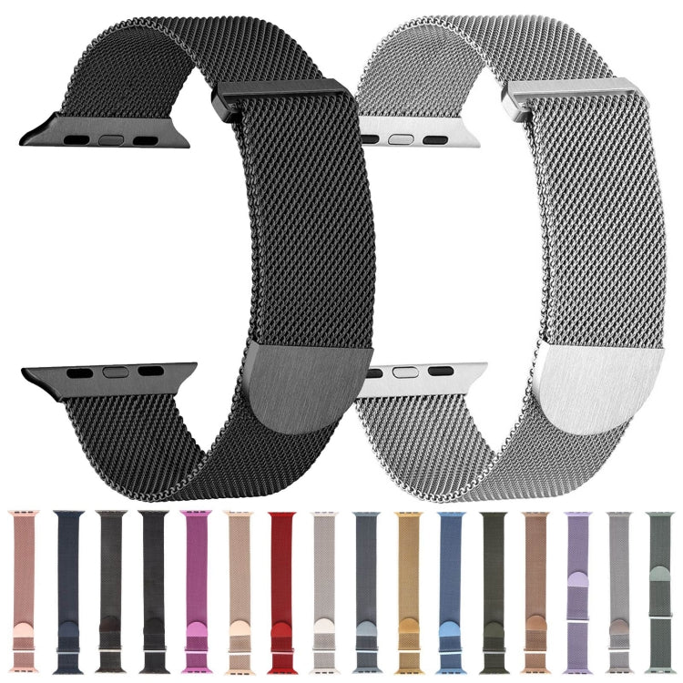 For Apple Watch 8 41mm Milanese Metal Magnetic Watch Band(Starlight) - Watch Bands by PMC Jewellery | Online Shopping South Africa | PMC Jewellery