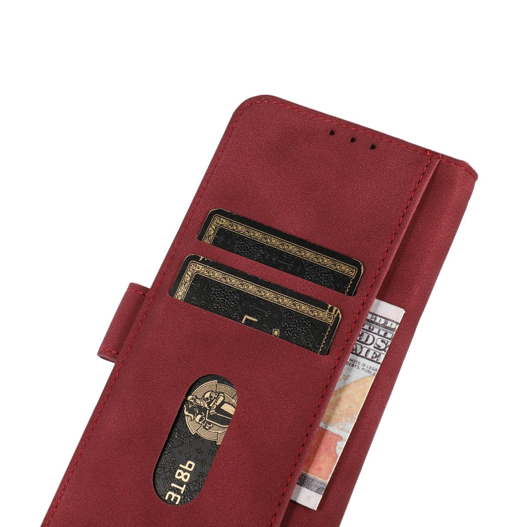 For iPhone 15 KHAZNEH Matte Texture Leather Phone Case(Red) - iPhone 15 Cases by PMC Jewellery | Online Shopping South Africa | PMC Jewellery