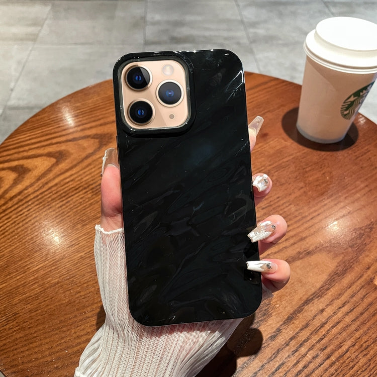 For iPhone 11 Pro Max Solid Color Wave Texture TPU Phone Case(Black) - iPhone 11 Pro Max Cases by PMC TechLife | Online Shopping South Africa | PMC TechLife