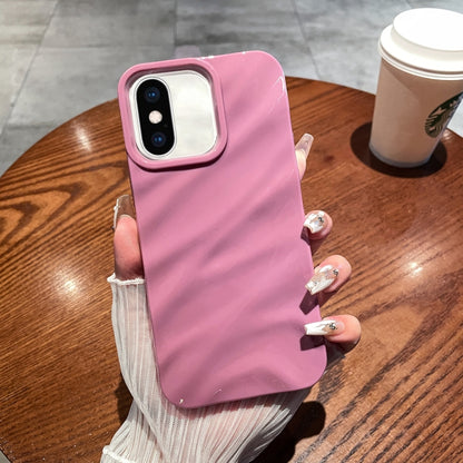 For iPhone XS Max Solid Color Wave Texture TPU Phone Case(Taro Purple) - More iPhone Cases by PMC Jewellery | Online Shopping South Africa | PMC Jewellery