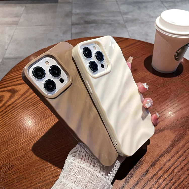 For iPhone 14 /13 Solid Color Wave Texture TPU Phone Case(Ginger) - iPhone 14 Cases by PMC TechLife | Online Shopping South Africa | PMC TechLife