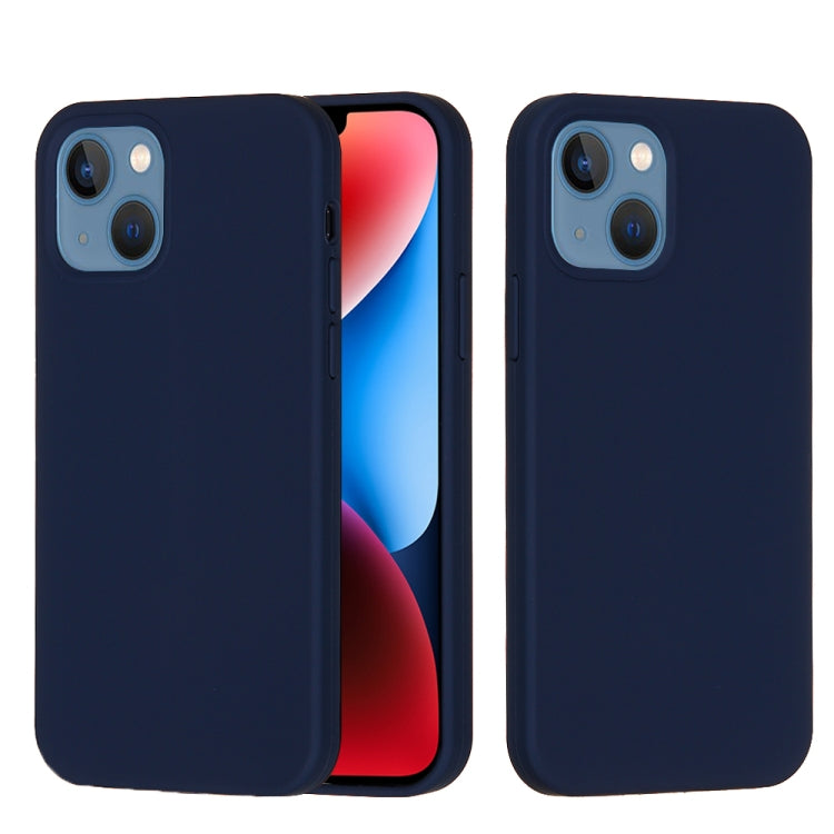 For iPhone 15 Solid Color Silicone Phone Case(Midnight Blue) - iPhone 15 Cases by PMC Jewellery | Online Shopping South Africa | PMC Jewellery