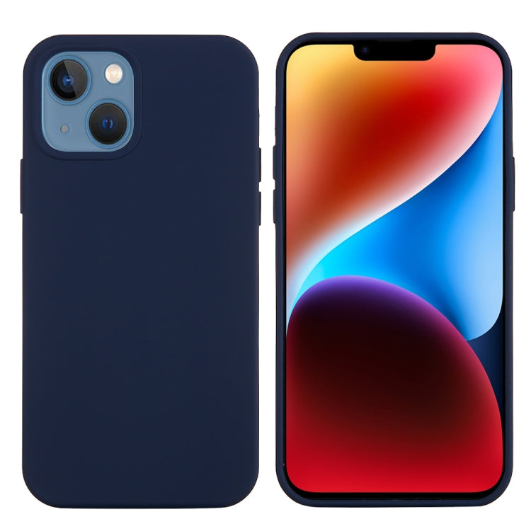 For iPhone 15 Solid Color Silicone Phone Case(Midnight Blue) - iPhone 15 Cases by PMC TechLife | Online Shopping South Africa | PMC TechLife