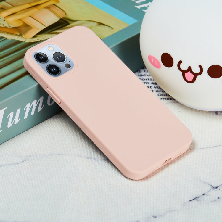 For iPhone 15 Pro Solid Color Silicone Phone Case(Sand Pink) - iPhone 15 Pro Cases by PMC TechLife | Online Shopping South Africa | PMC TechLife