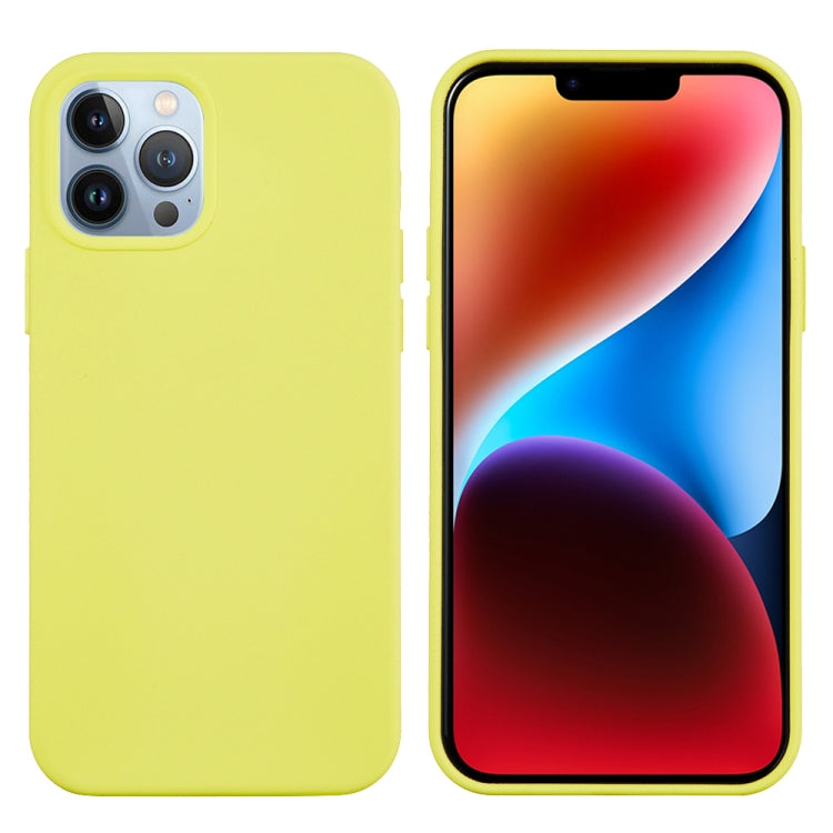 For iPhone 15 Pro Max Solid Color Silicone Phone Case(Lemon Yellow) - iPhone 15 Pro Max Cases by PMC Jewellery | Online Shopping South Africa | PMC Jewellery