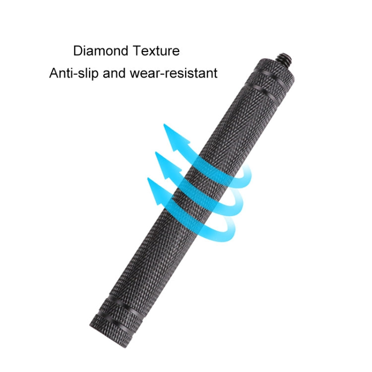 Diamond Texture  Aluminum Alloy Extension Rod Tube(Black) - Others by PMC TechLife | Online Shopping South Africa | PMC TechLife