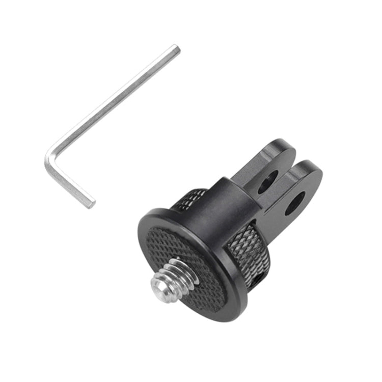 1/4 inch Screw Adjustable Metal Action Camera Adapter(Black) - Connection Mount by PMC TechLife | Online Shopping South Africa | PMC TechLife