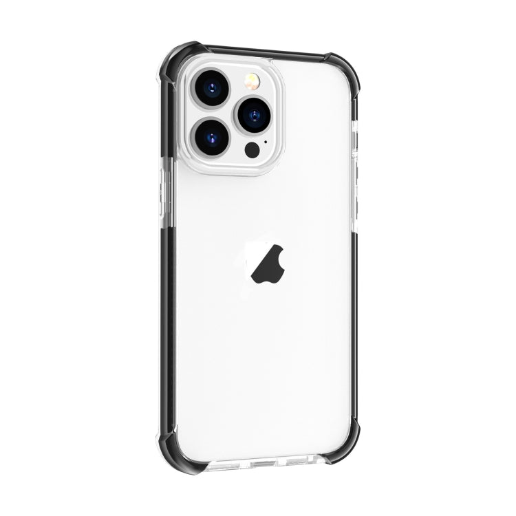 For iPhone 15 Pro Max Four-corner Shockproof TPU + Acrylic Phone Case(Black + Transparent) - iPhone 15 Pro Max Cases by PMC Jewellery | Online Shopping South Africa | PMC Jewellery