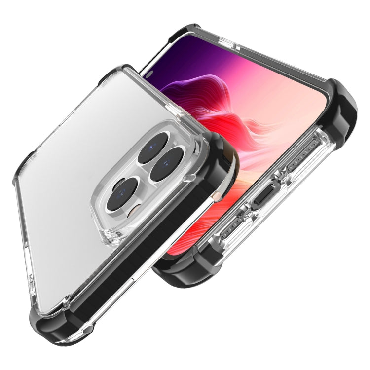 For iPhone 15 Pro Max Four-corner Shockproof TPU + Acrylic Phone Case(Black + Transparent) - iPhone 15 Pro Max Cases by PMC TechLife | Online Shopping South Africa | PMC TechLife