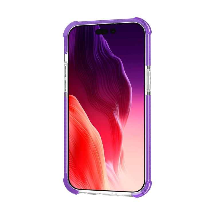 For iPhone 15 Pro Four-corner Shockproof TPU Hybrid Acrylic Phone Case(Purple) - iPhone 15 Pro Cases by PMC TechLife | Online Shopping South Africa | PMC TechLife | Buy Now Pay Later Mobicred