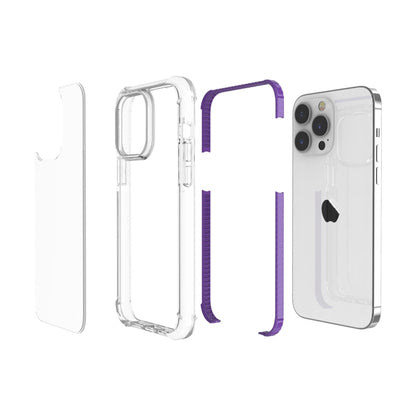 For iPhone 15 Pro Four-corner Shockproof TPU + Acrylic Phone Case(Purple) - iPhone 15 Pro Cases by PMC Jewellery | Online Shopping South Africa | PMC Jewellery