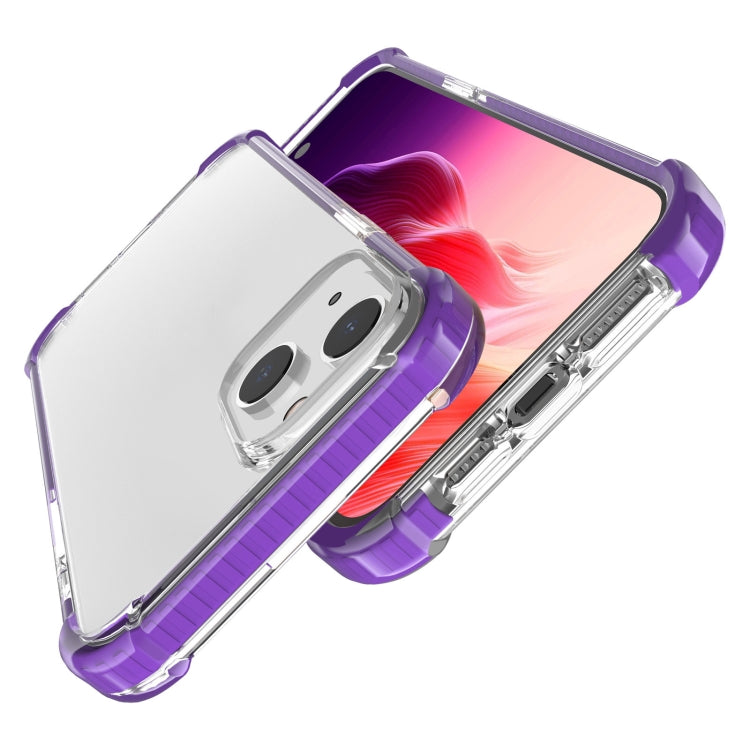 For iPhone 15 Plus Four-corner Shockproof TPU + Acrylic Phone Case(Purple) - iPhone 15 Plus Cases by PMC TechLife | Online Shopping South Africa | PMC TechLife