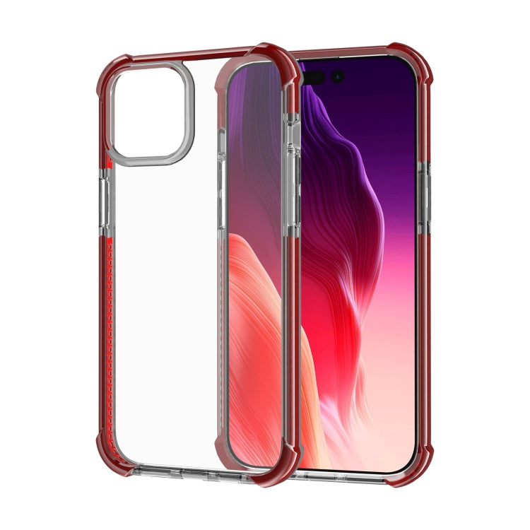 For iPhone 15 Plus Four-corner Shockproof TPU + Acrylic Phone Case(Brown) - iPhone 15 Plus Cases by PMC TechLife | Online Shopping South Africa | PMC TechLife